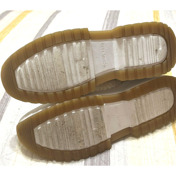 Michael Kors Muse Metallic Logo Sneakers Shoes Mens 9M Gold Beige Low Top Laces